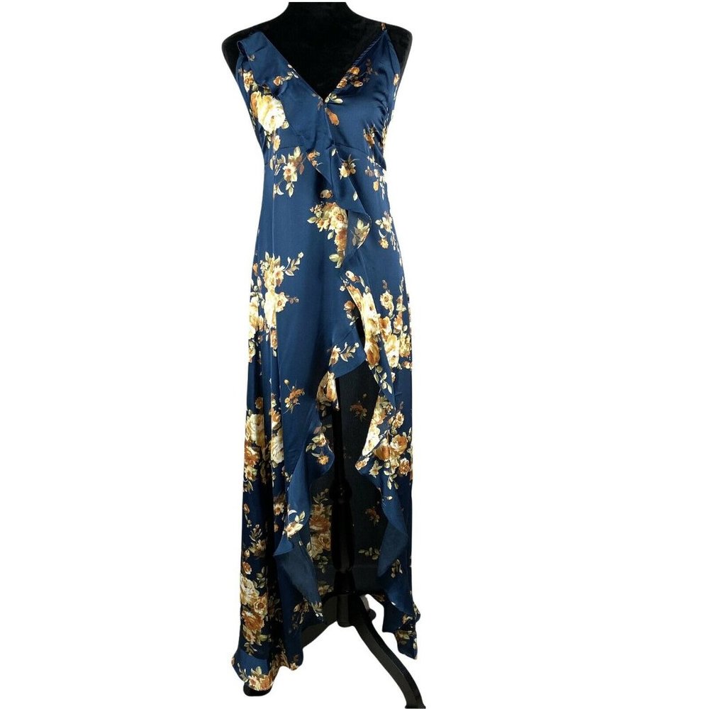 Dress Forum Navy Blue Floral Maxi Dress